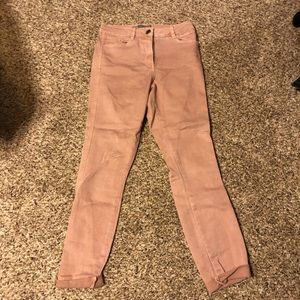 Asos pink high waisted jeans